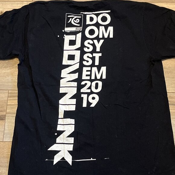 Downlink The Doom System 2019 Band T Shirt Adult SZ MEDIUM Black Dubstep Concert - Picture 7 of 8